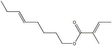 (E)-2-Methyl-2-butenoic acid 5-octenyl ester,,结构式