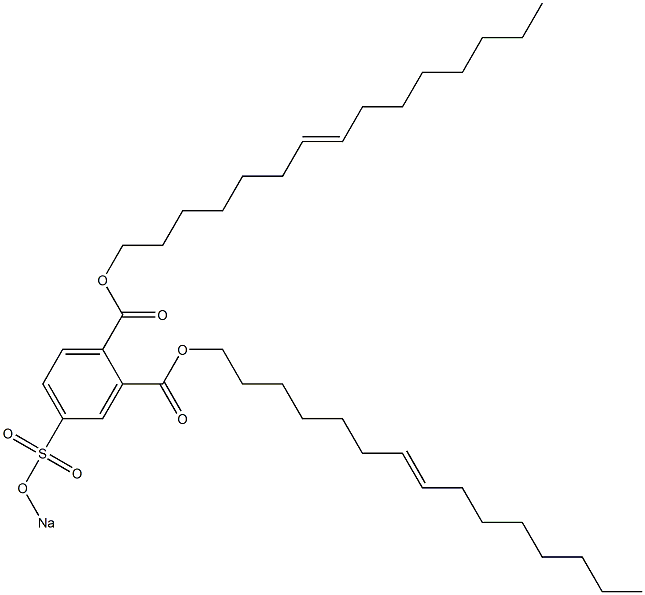 4-(Sodiosulfo)phthalic acid di(7-pentadecenyl) ester Struktur