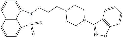 2-[3-[4-(1,2-Benzisoxazol-3-yl)-1-piperazinyl]propyl]-2H-naphth[1,8-cd]isothiazole 1,1-dioxide,,结构式