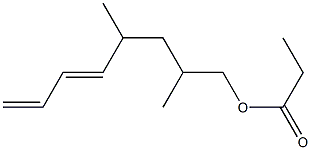 Propionic acid 2,4-dimethyl-5,7-octadienyl ester Structure