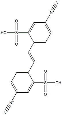 4,4'-(1,2-Ethenediyl)bis(3-sulfobenzenediazonium) Structure