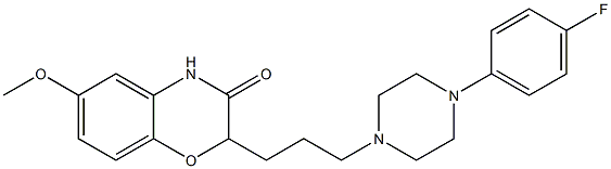 2-[3-[4-(4-Fluorophenyl)piperazin-1-yl]propyl]-6-methoxy-2H-1,4-benzoxazin-3(4H)-one Struktur
