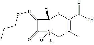 7-[(E)-プロポキシイミノ]-3-メチル-4-カルボキシセファム-3-エン1,1-ジオキシド 化学構造式