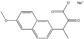 3-(6-Methoxy-2-naphtyl)-3-methyl-2-oxopropionic acid sodium salt,,结构式