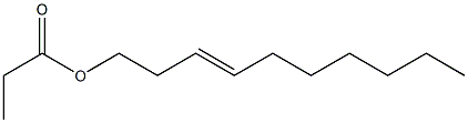 プロピオン酸3-デセニル 化学構造式