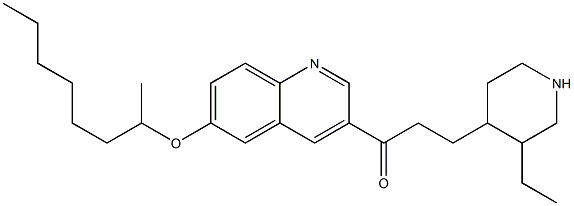 3-(3-Ethyl-4-piperidinyl)-1-[6-[(1-methylheptyl)oxy]-3-quinolinyl]-1-propanone Structure