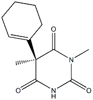 (5R)-1,5-Dimethyl-5-(1-cyclohexenyl)pyrimidine-2,4,6(1H,3H,5H)-trione,,结构式