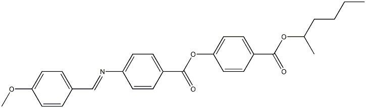 4-[4-(4-Methoxybenzylideneamino)benzoyloxy]benzoic acid (1-methylpentyl) ester,,结构式