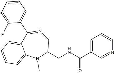  N-[[5-(2-Fluorophenyl)-2,3-dihydro-1-methyl-1H-1,4-benzodiazepin]-2-ylmethyl]pyridine-3-carboxamide