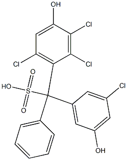 (3-Chloro-5-hydroxyphenyl)(2,3,6-trichloro-4-hydroxyphenyl)phenylmethanesulfonic acid|