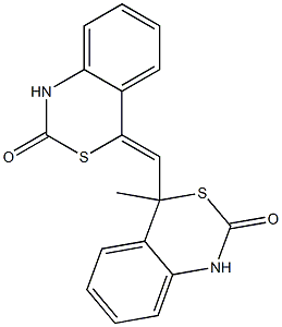 4-[[(4-Methyl-2-oxo-1,2-dihydro-4H-3,1-benzothiazin)-4-yl]methylene]-1,4-dihydro-2H-3,1-benzothiazin-2-one,,结构式