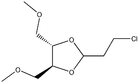 (4S,5S)-2-(2-クロロエチル)-4,5-ビス(メトキシメチル)-1,3-ジオキソラン 化学構造式