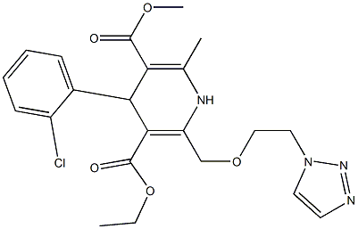 4-(2-Chlorophenyl)-1,4-dihydro-2-[2-(1H-1,2,3-triazol-1-yl)ethoxymethyl]-6-methylpyridine-3,5-dicarboxylic acid 3-ethyl 5-methyl ester Structure