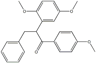 1-(4-Methoxyphenyl)-2-(2,5-dimethoxyphenyl)-3-phenyl-1-propanone,,结构式