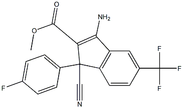 3-Amino-1-cyano-5-trifluoromethyl-1-(4-fluorophenyl)-1H-indene-2-carboxylic acid methyl ester|