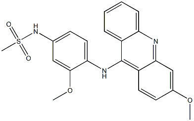 N-[3-Methoxy-4-[(3-methoxyacridine-9-yl)amino]phenyl]methanesulfonamide Structure