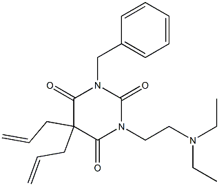 5,5-Diallyl-1-benzyl-3-[2-(diethylamino)ethyl]barbituric acid Structure