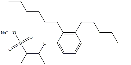 3-(2,3-Dihexylphenoxy)butane-2-sulfonic acid sodium salt Structure