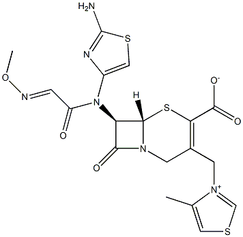 (7R)-7-[(2-Amino-4-thiazolyl)(methoxyimino)acetylamino]-3-[[(4-methylthiazol-3-ium)-3-yl]methyl]cepham-3-ene-4-carboxylic acid