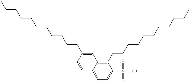 1,7-ジウンデシル-2-ナフタレンスルホン酸 化学構造式
