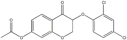 3-(2,4-Dichlorophenoxy)-7-acetoxy-2H-1-benzopyran-4(3H)-one 结构式