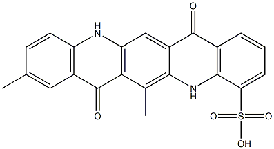 5,7,12,14-Tetrahydro-6,9-dimethyl-7,14-dioxoquino[2,3-b]acridine-4-sulfonic acid Structure