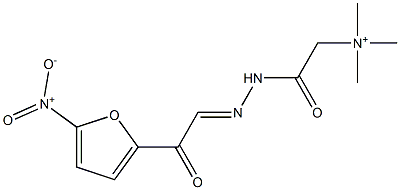 2-[2-[(5-ニトロ-2-フロイル)メチレン]ヒドラジノ]-N,N,N-トリメチル-2-オキソエタンアミニウム 化学構造式