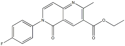 6-(4-Fluorophenyl)-2-methyl-5-oxo-5,6-dihydro-1,6-naphthyridine-3-carboxylic acid ethyl ester Structure