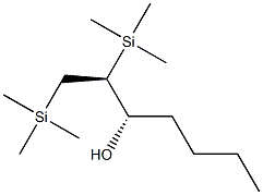 (2S,3S)-1,2-Bis(trimethylsilyl)heptan-3-ol Structure