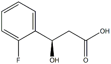 [R,(+)]-3-(o-フルオロフェニル)-3-ヒドロキシプロピオン酸 化学構造式