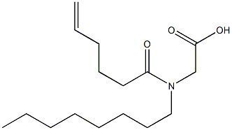 N-(5-Hexenoyl)-N-octylglycine,,结构式