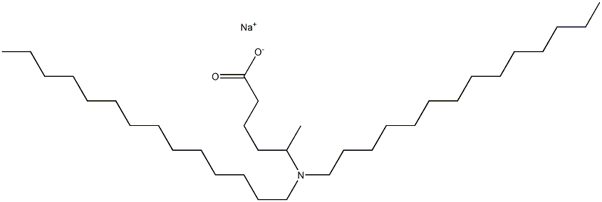 5-(ジテトラデシルアミノ)ヘキサン酸ナトリウム 化学構造式