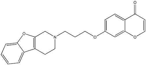 7-[3-[(1,2,3,4-Tetrahydrobenzofuro[2,3-c]pyridin)-2-yl]propyloxy]-4H-1-benzopyran-4-one,,结构式