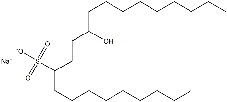 13-Hydroxydocosane-10-sulfonic acid sodium salt Structure