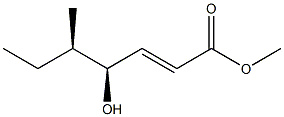 (2E,4S,5R)-4-Hydroxy-5-methyl-2-heptenoic acid methyl ester,,结构式