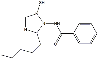 2,3-ジヒドロ-2-ベンゾイルアミノ-3-ペンチル-1H-1,2,4-トリアゾール-1-チオール 化学構造式