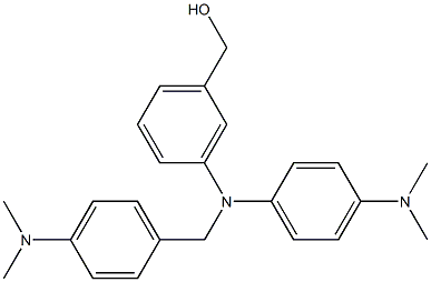 3-[Bis(4-dimethylaminophenyl)methylamino]benzenemethanol 结构式