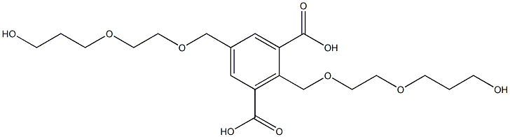 2,5-Bis(8-hydroxy-2,5-dioxaoctan-1-yl)isophthalic acid Structure