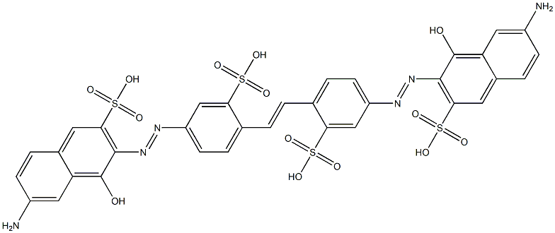 4,4'-Bis[(7-amino-1-hydroxy-3-sulfo-2-naphtyl)azo]-2,2'-stilbenedisulfonic acid,,结构式