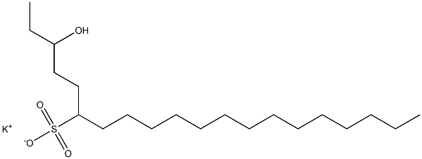 3-Hydroxyicosane-6-sulfonic acid potassium salt Struktur