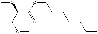 [R,(+)]-2,3-ジメトキシプロピオン酸ヘプチル 化学構造式