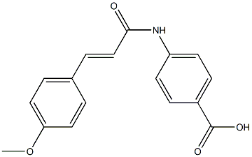 4-[[3-(4-Methoxyphenyl)-1-oxo-2-propenyl]amino]benzoic acid,,结构式