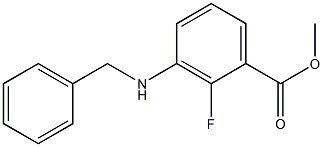 3-ベンジルアミノ-2-フルオロ安息香酸メチル 化学構造式