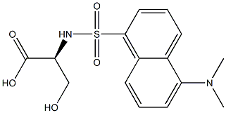 N-[5-(Dimethylamino)-1-naphtylsulfonyl]-L-serine,,结构式