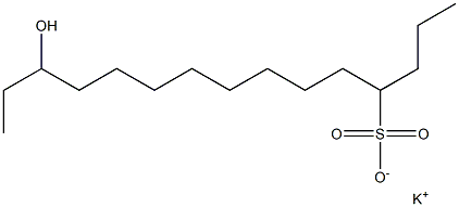13-Hydroxypentadecane-4-sulfonic acid potassium salt Struktur
