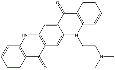 5-[2-(Dimethylamino)ethyl]-5,12-dihydroquino[2,3-b]acridine-7,14-dione 结构式