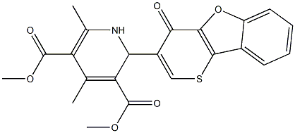 4,6-Dimethyl-2-[4-oxo-4H-thiopyrano[3,2-b]benzofuran-3-yl]-1,2-dihydropyridine-3,5-dicarboxylic acid dimethyl ester