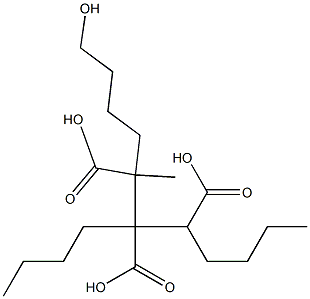 Butane-1,2,3-tricarboxylic acid 3-(4-hydroxybutyl)1,2-dibutyl ester Structure