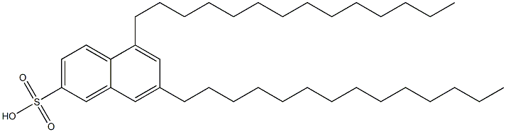 5,7-ジテトラデシル-2-ナフタレンスルホン酸 化学構造式