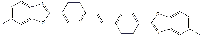 5,6'-Dimethyl-[2,2'-[1,2-ethenediylbis(4,1-phenylene)]bis(benzoxazole)],,结构式